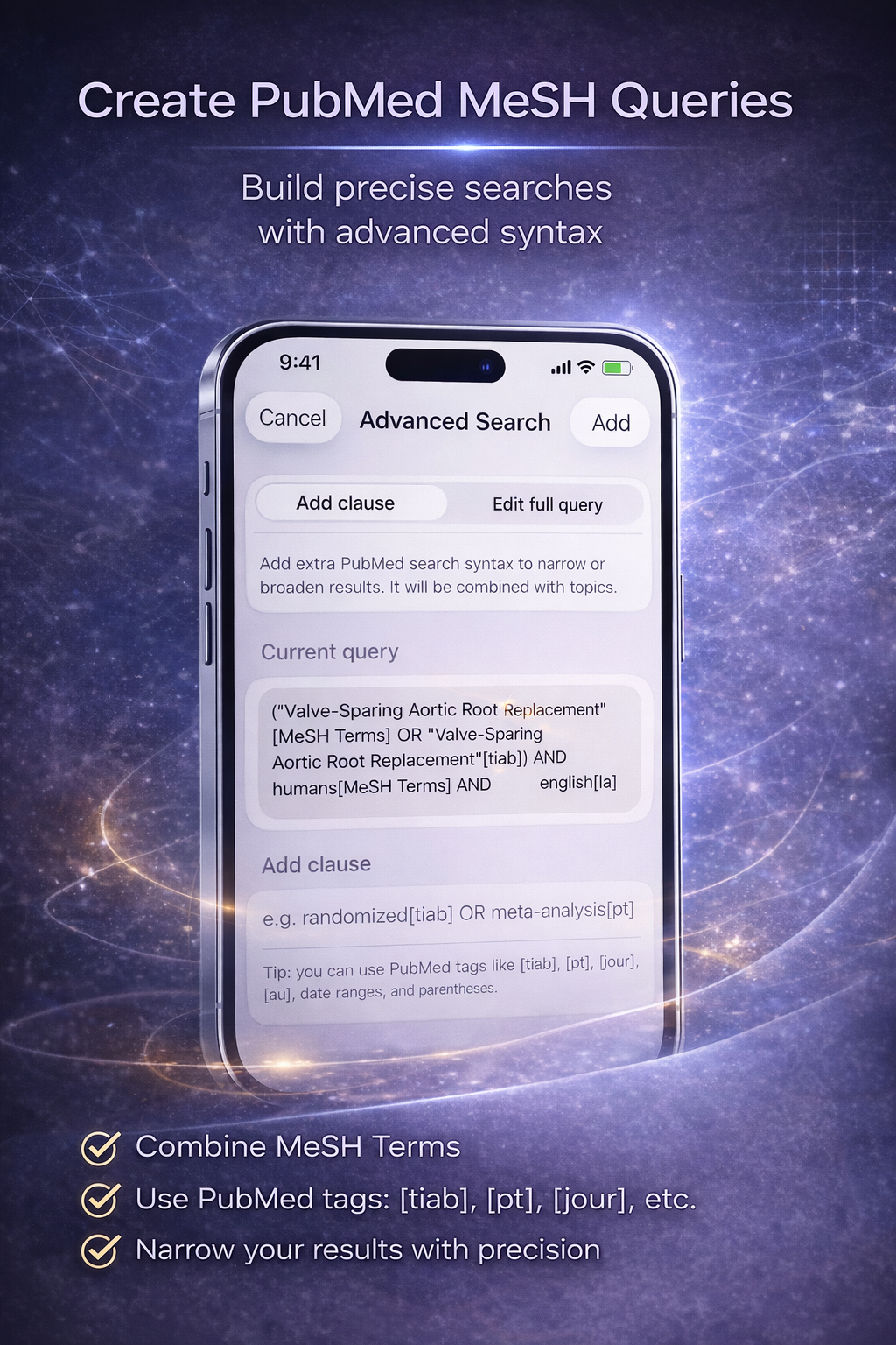 Create PubMed MeSH Queries poster